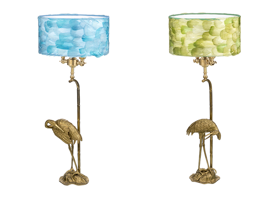 lampada da tavolo in ottone Fauna 