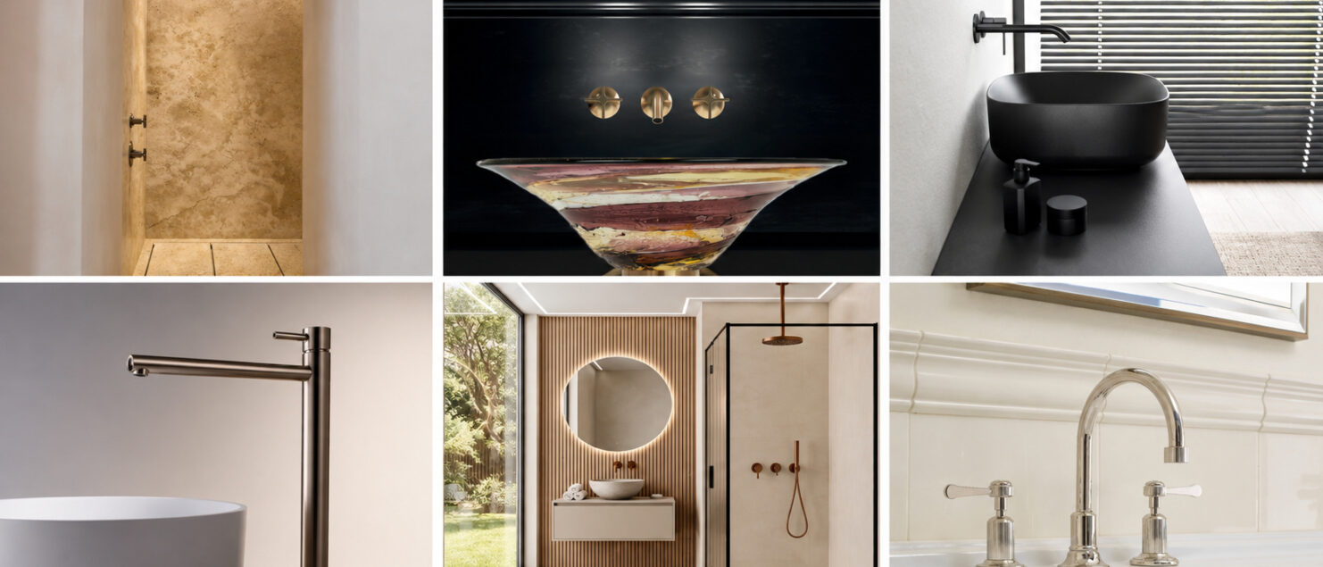 Six Italian brands, six materials: the 2026 bathroom preview.